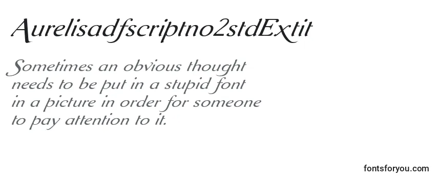 Review of the Aurelisadfscriptno2stdExtit Font