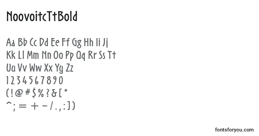 Czcionka NoovoitcTtBold – alfabet, cyfry, specjalne znaki