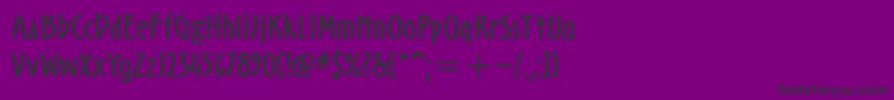 NoovoitcTtBold-Schriftart – Schwarze Schriften auf violettem Hintergrund