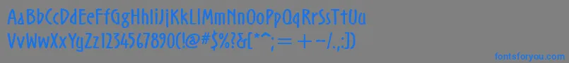 フォントNoovoitcTtBold – 灰色の背景に青い文字