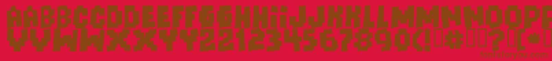 Freaks Of Nature Massive Font – Brown Fonts on Red Background