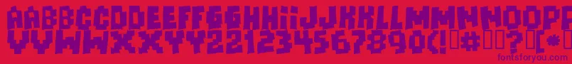 Freaks Of Nature Massive Font – Purple Fonts on Red Background