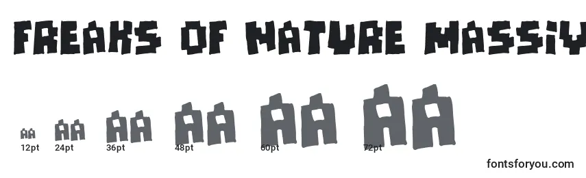Размеры шрифта Freaks Of Nature Massive