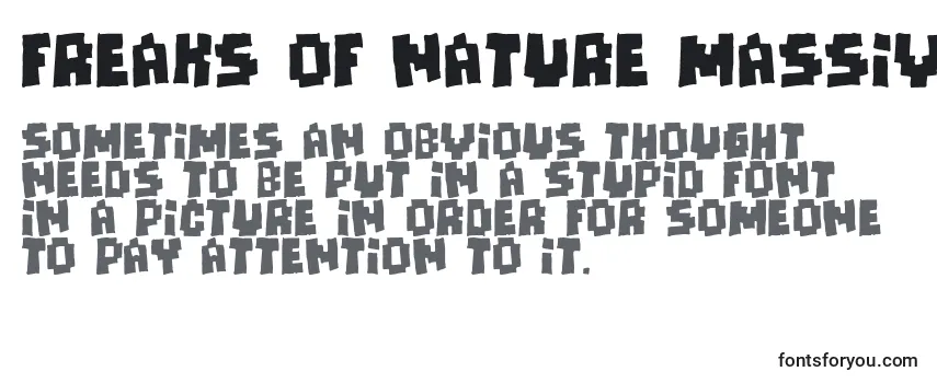 Review of the Freaks Of Nature Massive Font