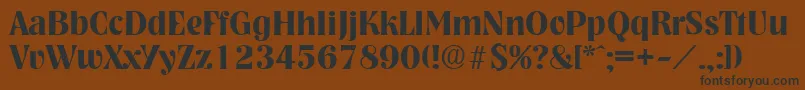 NashvilleDemibold Font – Black Fonts on Brown Background