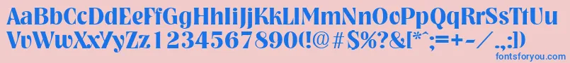 NashvilleDemibold Font – Blue Fonts on Pink Background