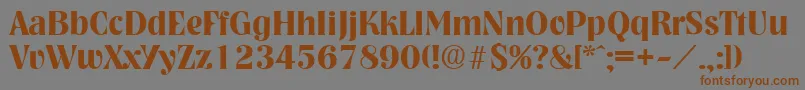 NashvilleDemibold Font – Brown Fonts on Gray Background