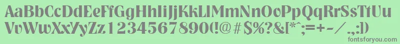 NashvilleDemibold Font – Gray Fonts on Green Background