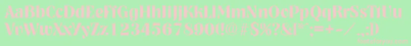 NashvilleDemibold Font – Pink Fonts on Green Background