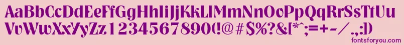 NashvilleDemibold Font – Purple Fonts on Pink Background