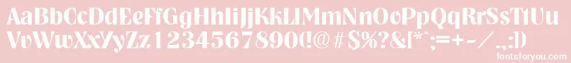 NashvilleDemibold Font – White Fonts on Pink Background