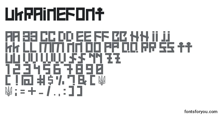 Fuente UkraineFont - alfabeto, números, caracteres especiales