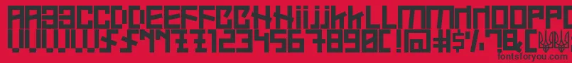 UkraineFont-Schriftart – Schwarze Schriften auf rotem Hintergrund