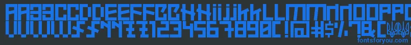 UkraineFont Font – Blue Fonts on Black Background