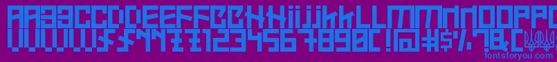 フォントUkraineFont – 紫色の背景に青い文字