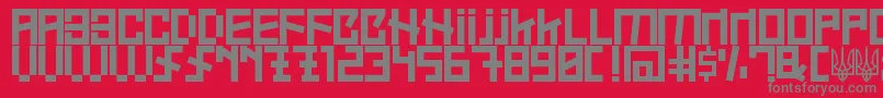 UkraineFont Font – Gray Fonts on Red Background