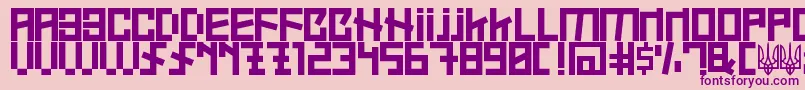 UkraineFont Font – Purple Fonts on Pink Background