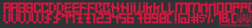 UkraineFont Font – Red Fonts on Black Background
