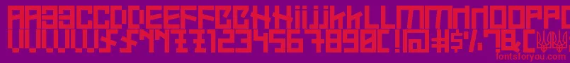 UkraineFont Font – Red Fonts on Purple Background