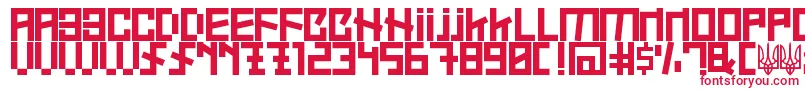 UkraineFont-fontti – punaiset fontit valkoisella taustalla