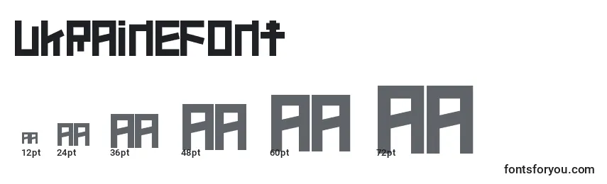 UkraineFont Font Sizes