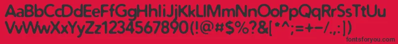 フォントDistrob – 赤い背景に黒い文字