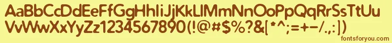 Distrob Font – Brown Fonts on Yellow Background