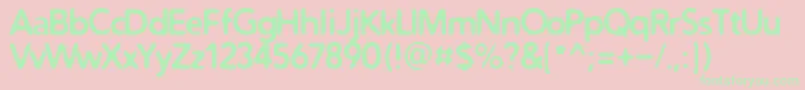 Distrob Font – Green Fonts on Pink Background