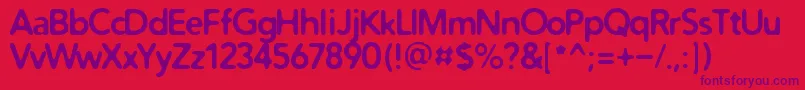 Distrob Font – Purple Fonts on Red Background
