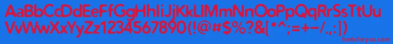 Distrob Font – Red Fonts on Blue Background