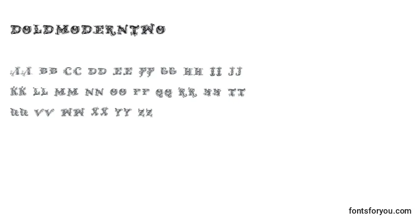 A fonte Doldmoderntwo – alfabeto, números, caracteres especiais