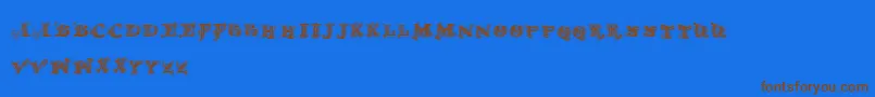 Doldmoderntwo Font – Brown Fonts on Blue Background