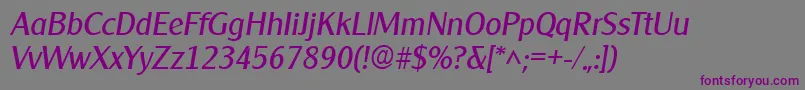 ClearlyGothicItalic Font – Purple Fonts on Gray Background