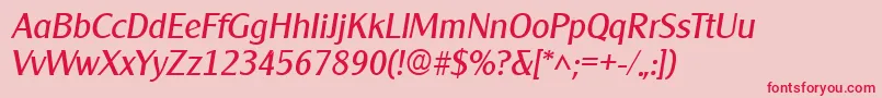 ClearlyGothicItalic Font – Red Fonts on Pink Background