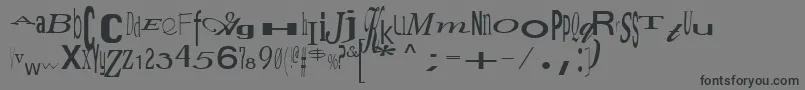 JumbalayaRegular-fontti – mustat fontit harmaalla taustalla