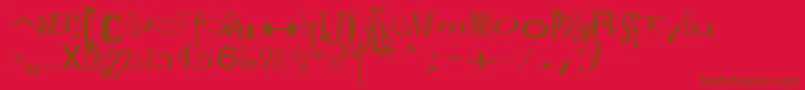 JumbalayaRegular Font – Brown Fonts on Red Background