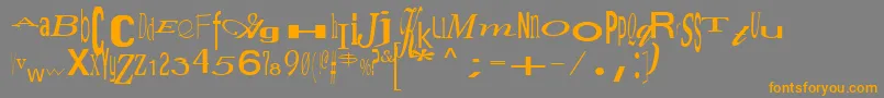 JumbalayaRegular Font – Orange Fonts on Gray Background
