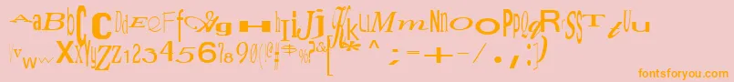 JumbalayaRegular Font – Orange Fonts on Pink Background