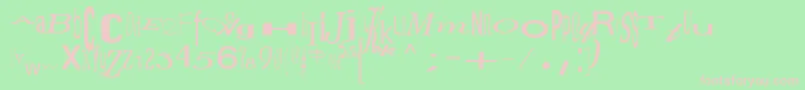 JumbalayaRegular Font – Pink Fonts on Green Background