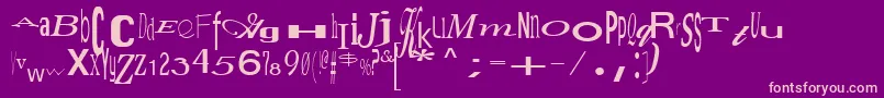 JumbalayaRegular Font – Pink Fonts on Purple Background