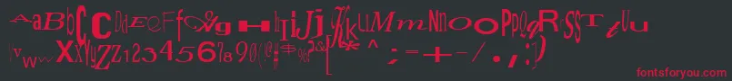 JumbalayaRegular Font – Red Fonts on Black Background