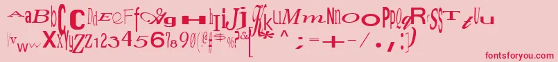 JumbalayaRegular Font – Red Fonts on Pink Background