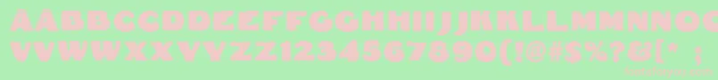 Fatfreddiecontour Font – Pink Fonts on Green Background