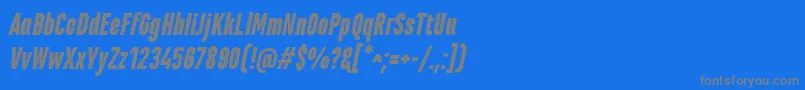 MarianinaCnFyBlackItalic Font – Gray Fonts on Blue Background