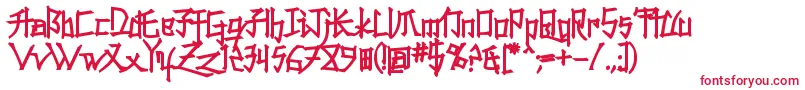 フォントKonfucf – 赤い文字