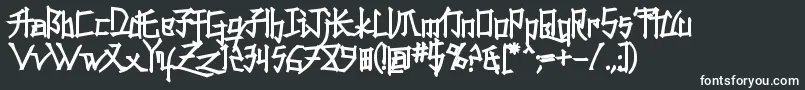 フォントKonfucf – 白い文字