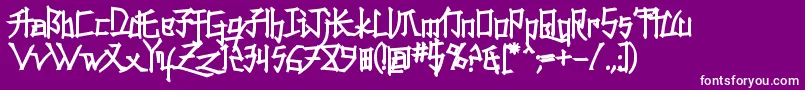 Konfucf Font – White Fonts on Purple Background