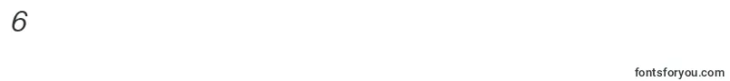 フォントCyrveticaExtraLightOblique – フォント数字6