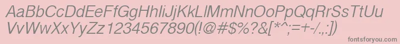 CyrveticaExtraLightOblique Font – Gray Fonts on Pink Background