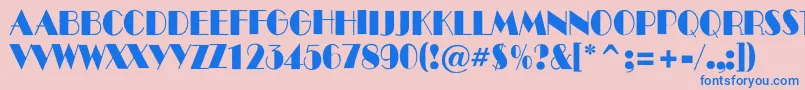 ABenttitulroughnr Font – Blue Fonts on Pink Background